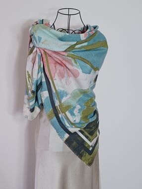 Vince Camuto Oversized Square Blanket Scarf 50"×50"- Soft & Cozy